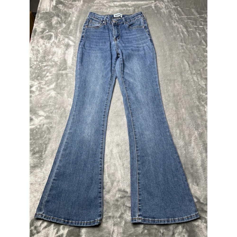 Abound Jeans Women Size 24 Flared Denim Blue Y2K Mid Rise